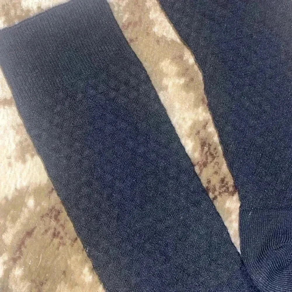 Men’s Patterned Black Dress Socks